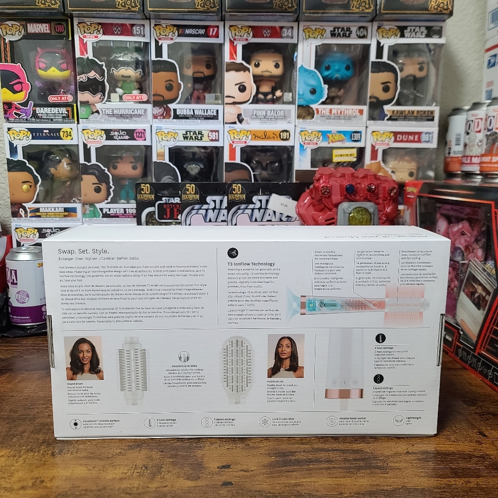 BRAND NEW IN BOX: T3 AireBrush Duo  White/Rose Gold - Retails $189.99 - Picture 3 of 4